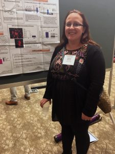Beth at her poster at the 2017 Mid-Atlantic Microbial Pathogenesis Meeting